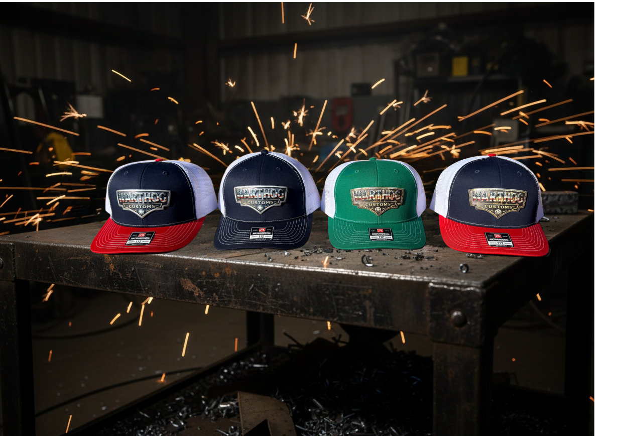 Warthog Customs Navy/White Hat – Cool Silver Badge | Richardson 112 Trucker