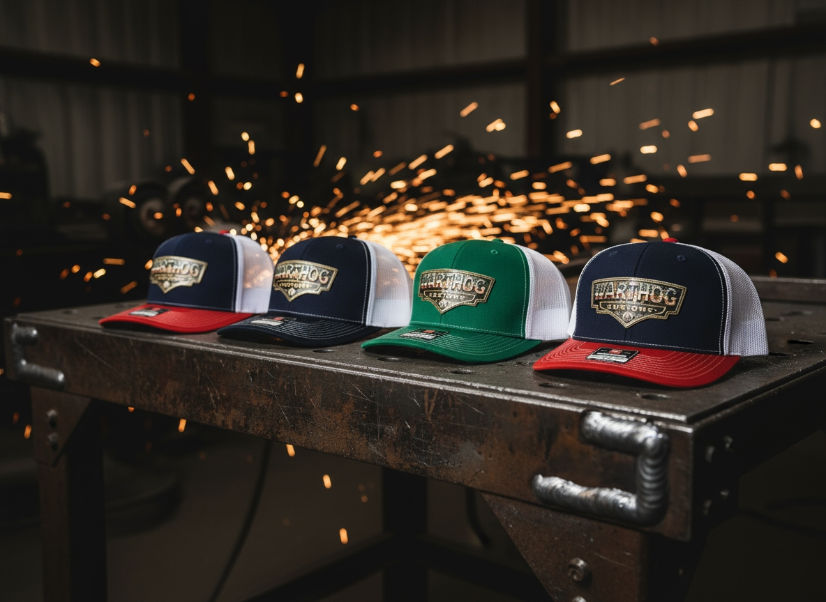 Warthog Customs Navy/Red Hat – Cool Silver Badge | Richardson 112